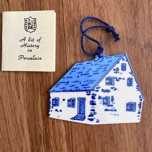 Blue and White Christmas Ornament Hans Herr House Willow Street Pa Clay Prints